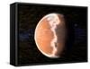 Solar Wind Stripping Atmosphere from Mars-null-Framed Stretched Canvas