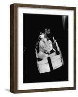 Soldier and Girlfriend Kissing in the Tunnel of Love-Marie Hansen-Framed Photographic Print