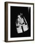 Soldier and Girlfriend Kissing in the Tunnel of Love-Marie Hansen-Framed Photographic Print