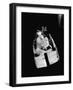 Soldier and Girlfriend Kissing in the Tunnel of Love-Marie Hansen-Framed Photographic Print