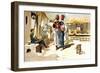 Soldier and Villagers-Richard Simkin-Framed Art Print