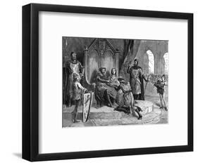 Soldier Declares Feudal Homage to the King-Emile Bayard-Framed Art Print