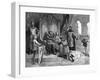 Soldier Declares Feudal Homage to the King-Emile Bayard-Framed Art Print