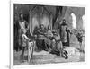 Soldier Declares Feudal Homage to the King-Emile Bayard-Framed Art Print