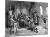 Soldier Declares Feudal Homage to the King-Emile Bayard-Mounted Art Print