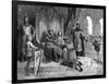 Soldier Declares Feudal Homage to the King-Emile Bayard-Framed Art Print