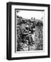 Soldier Eating in a Trench in the Champagne Region, 1916-Jacques Moreau-Framed Photographic Print