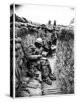 Soldier Eating in a Trench in the Champagne Region, 1916-Jacques Moreau-Stretched Canvas