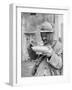 Soldier Eating Soup, 1915-Jacques Moreau-Framed Photographic Print