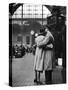 Soldier Embracing Girlfriend While Saying Goodbye in Pennsylvania Station Before Returning to Duty-Alfred Eisenstaedt-Stretched Canvas