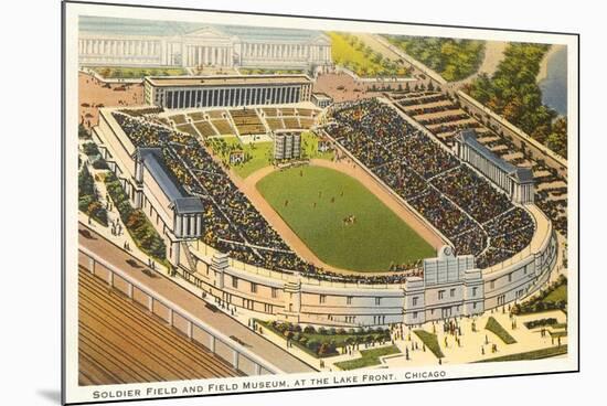 Soldier Field and Field Museum, Chicago, Illinois-null-Mounted Premium Giclee Print