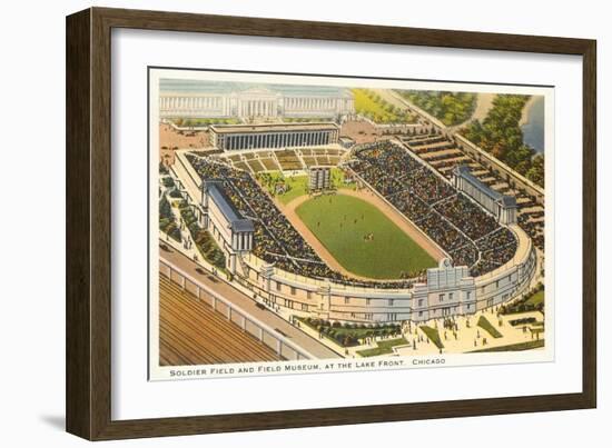 Soldier Field and Field Museum, Chicago, Illinois-null-Framed Art Print
