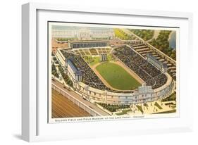 Soldier Field and Field Museum, Chicago, Illinois-null-Framed Art Print