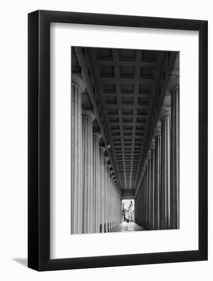 Soldier Field Colonnade Chicago BW-Steve Gadomski-Framed Photographic Print