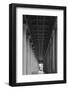 Soldier Field Colonnade Chicago BW-Steve Gadomski-Framed Photographic Print