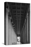 Soldier Field Colonnade Chicago BW-Steve Gadomski-Stretched Canvas