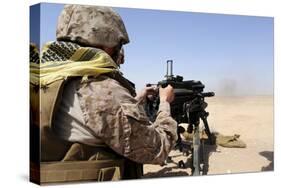 Soldier Fires the Mk. 19 Grenade Launcher-null-Stretched Canvas