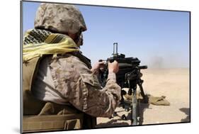 Soldier Fires the Mk. 19 Grenade Launcher-null-Mounted Photographic Print