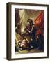 Soldier Holding Banner, Detail from Allegory of War-Luca Giordano-Framed Giclee Print