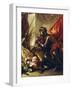 Soldier Holding Banner, Detail from Allegory of War-Luca Giordano-Framed Giclee Print