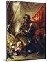 Soldier Holding Banner, Detail from Allegory of War-Luca Giordano-Mounted Giclee Print