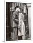 Soldier Kissing His Girlfriend Goodbye in Pennsylvania Station Before Returning to Duty-Alfred Eisenstaedt-Framed Photographic Print