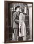 Soldier Kissing His Girlfriend Goodbye in Pennsylvania Station Before Returning to Duty-Alfred Eisenstaedt-Framed Photographic Print