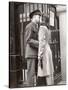 Soldier Kissing His Girlfriend Goodbye in Pennsylvania Station Before Returning to Duty-Alfred Eisenstaedt-Stretched Canvas