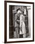 Soldier Kissing His Girlfriend Goodbye in Pennsylvania Station Before Returning to Duty-Alfred Eisenstaedt-Framed Photographic Print