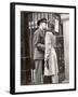 Soldier Kissing His Girlfriend Goodbye in Pennsylvania Station Before Returning to Duty-Alfred Eisenstaedt-Framed Premium Photographic Print