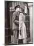Soldier Kissing His Girlfriend Goodbye in Pennsylvania Station Before Returning to Duty-Alfred Eisenstaedt-Mounted Photographic Print