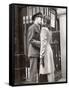 Soldier Kissing His Girlfriend Goodbye in Pennsylvania Station Before Returning to Duty-Alfred Eisenstaedt-Framed Stretched Canvas