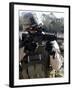 Soldier Looks Through the Scope of M-4 Carbine Rifle-Stocktrek Images-Framed Photographic Print