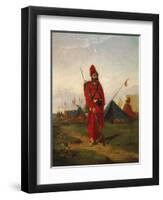 Soldier of Army of General Justo Jose' Urquiza by Leon Palliere (1823-1887), Painting-null-Framed Premium Giclee Print