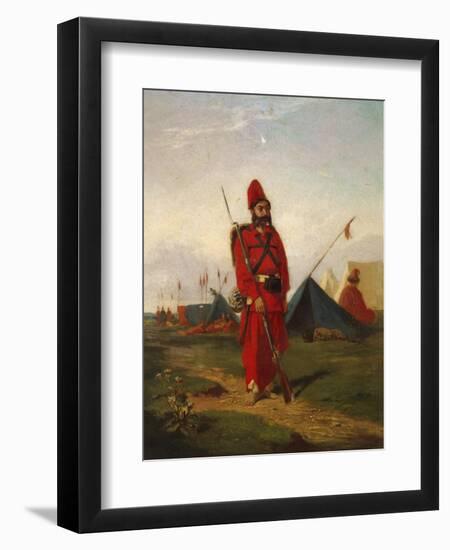 Soldier of Army of General Justo Jose' Urquiza by Leon Palliere (1823-1887), Painting-null-Framed Premium Giclee Print