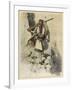 Soldier of Montenegro (Balkans) Fighting the Austrians During World War One-Hoffmann Von Vestenhof-Framed Art Print