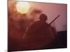 Soldier of the 11th Armored Regiment on a Tank in the Sunset. Vietnam-Co Rentmeester-Mounted Photographic Print