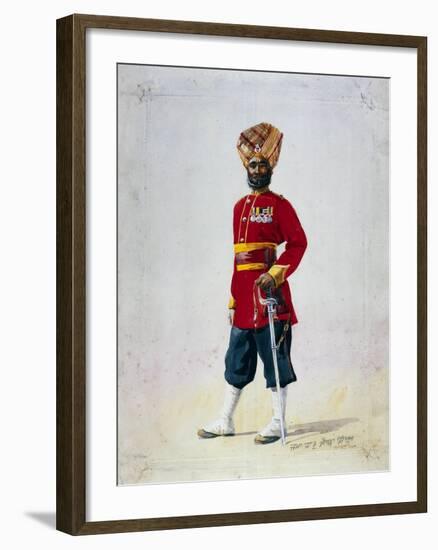 Soldier of the 35th Sikhs, Subadar, Illustration for 'Armies of India' by Major G.F. MacMunn,…-Alfred Crowdy Lovett-Framed Giclee Print