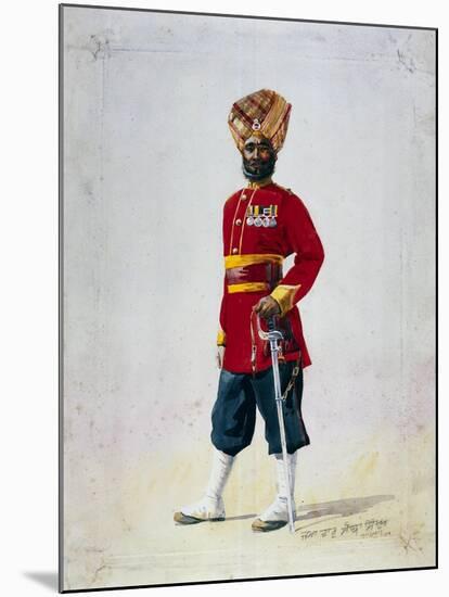 Soldier of the 35th Sikhs, Subadar, Illustration for 'Armies of India' by Major G.F. MacMunn,…-Alfred Crowdy Lovett-Mounted Giclee Print