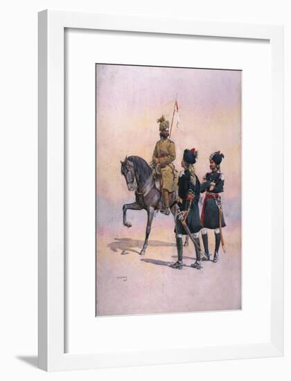 Soldier of the 37th Lancers (Baluch Horse) Baluch, the 36th Jacob's Horse Pathan and the 35th…-Alfred Crowdy Lovett-Framed Giclee Print