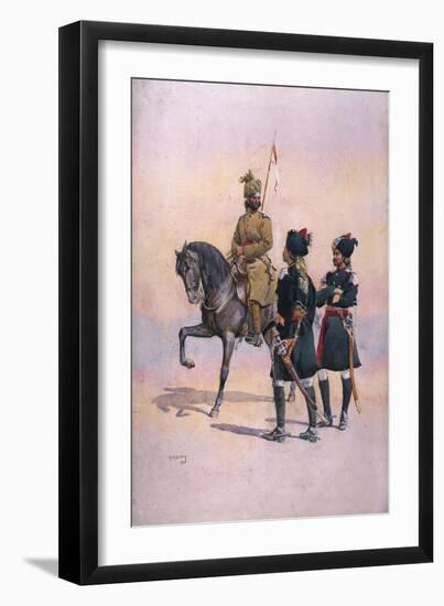 Soldier of the 37th Lancers (Baluch Horse) Baluch, the 36th Jacob's Horse Pathan and the 35th…-Alfred Crowdy Lovett-Framed Giclee Print