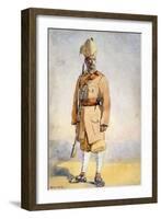 Soldier of the Khyber Rifles, Illustration for 'Armies of India' by Major G.F. MacMunn, Published…-Alfred Crowdy Lovett-Framed Giclee Print