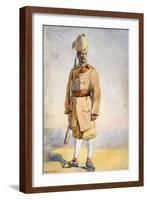 Soldier of the Khyber Rifles, Illustration for 'Armies of India' by Major G.F. MacMunn, Published…-Alfred Crowdy Lovett-Framed Giclee Print