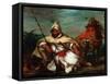 Soldier of the Moroccan Imperial Guard, 1845-Eugene Delacroix-Framed Stretched Canvas