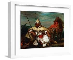 Soldier of the Moroccan Imperial Guard, 1845-Eugene Delacroix-Framed Giclee Print