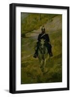 Soldier on Horseback-Giovanni Fattori-Framed Art Print