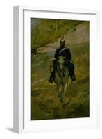 Soldier on Horseback-Giovanni Fattori-Framed Art Print