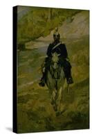 Soldier on Horseback-Giovanni Fattori-Stretched Canvas