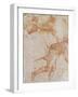 Soldier Running to the Right and Two Mounted Horsemen Their Arms Outstretched-Raphael-Framed Giclee Print