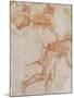 Soldier Running to the Right and Two Mounted Horsemen Their Arms Outstretched-Raphael-Mounted Giclee Print